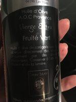 Huile D'olive Vierge Extra Ingredients