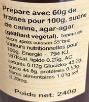 Confiture De Fraises Ingredients