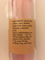 Les Sirops De Sedrick : Rose Ingredients