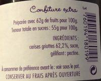 Confiture Griottes Ingredients