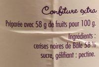 Confiture Aux Cerises Noires De Ble Ingredients