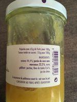 Confiture Pinacotonka - Ananas, Coco, Fve De Tonka Ingredients