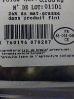 DOUCEUR DU TARN Ingredients