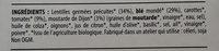 Salade Repas - Lentilles Germes, Tomates Fraiches, Moutarde Ingredients