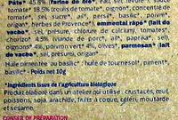 Pizza Madrilne Les P'tits Chefs Du Bio Ingredients