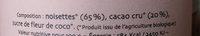 Pte  Tartiner Au Cacao Cru Ingredients