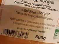 Farine De Sorgho Ingredients