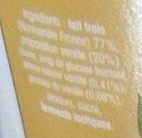 Fromage Frais Aux Fruits - Vanille Ingredients