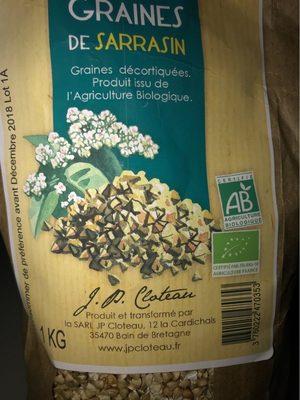 Graines De Sarrasin Issu De L'Agriculture Biologique