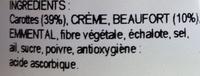 Mousse De Carottes Au Beaufort Ingredients
