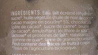 Glace Bio Au Chocolat Ingredients