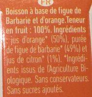 Nopa Figue De Barbarie / Orange Ingredients