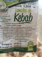 Lamelles De Kebab Ingredients