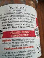 Confruipure Rhubarbe Ingredients