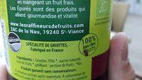 Confruipure Bio 100% Issu Des Fruits Ingredients