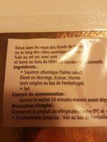 Saumon Fum Sal Au Sel Sec - Garanti Jamais Congel Ingredients
