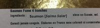 Saumon Fume Ingredients