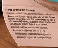 Ecras  L'aneth Et Aux Deux Saumons Ingredients