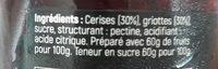 Confiture Cerise Noire Griotte Ingredients