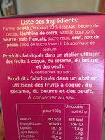 Tendres Cookies Choco-pecan X4 Ingredients