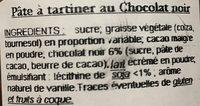 Pate A Tartiner Les Inoubliables Noir Ingredients