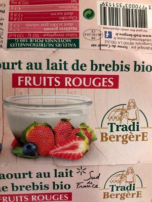 Yaourt Au Lait De Brebis Bio.  Fruits Rouges