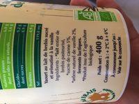 Yaourt Au Lait De Brebis Bio Ingredients
