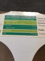 Yaourt Au Lait De Brebis Bio Ingredients