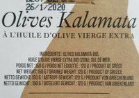 OLIVES KALAMATA Ingredients