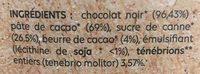 Chocolat Noir Aux Tnbrions Ingredients