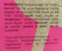 Biscuits Tnbrions Amande Chocolat Ingredients