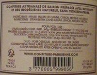 L'UNIQUE FRAISE Ingredients