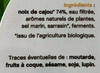 Le Crawttin De Cajou Ingredients