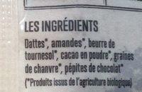 Barre Energetique Choco-crunch Ingredients