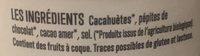 Beurre Choco-Cacahutes Ingredients