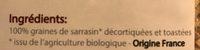 Riz De Sarrasin Ingredients