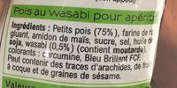 Pois Wasabi Ingredients