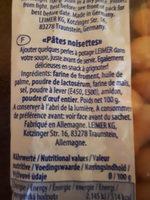 Backerbsen Ingredients