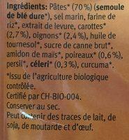 Soupe Instantane Julienne De Legumes Aux Petites Pates Ingredients