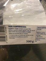 Pain Pumpernickel Ingredients