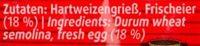 Frischeier-Makkaroni Ingredients