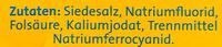 Marken JodSalz + Fluorid + Folsure Ingredients