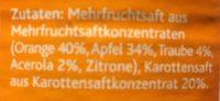 Hohes C , Frhstckssaft Ingredients