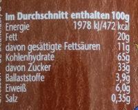 Prinzenrolle Choco Duo Nutrition Label