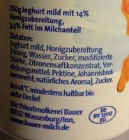 Der Groe Bauer Honig Ingredients