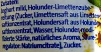 Der Groe Bauer Holunder-Limette Ingredients