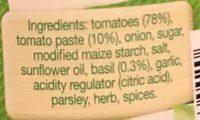 Dolmio Original Bolognese Ingredients