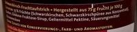 75% Frucht Schwarzkirsche Ingredients