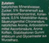 Mio Mio Mate Banana Ingredients