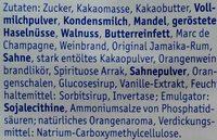 Feine Trffel & Pralinen Ingredients